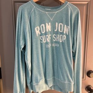 Turquoise Ron Jon surf shop crewneck